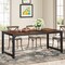 Rectangular Dining Table 78.7"X39.4" Heavy Duty Metal Legs For 6-8 People